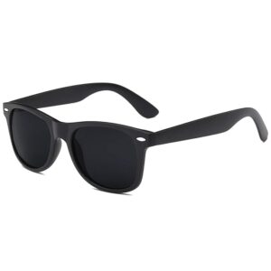 ARZONAI Classic Black Square UV Protected Stylish Unisex Sunglasses (Standard)